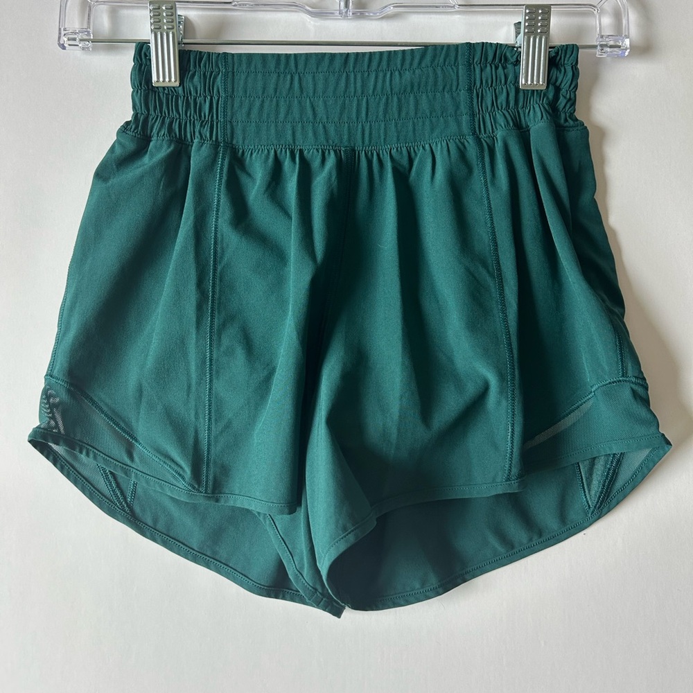 Lululemon Green/Turquoise 4’ Inseam Hotty Hots